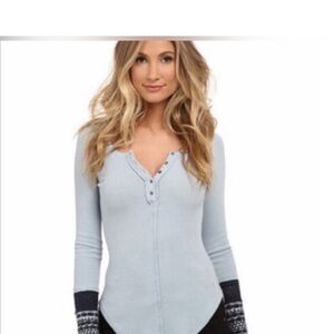 Free people ski lodge henley Thermal  top